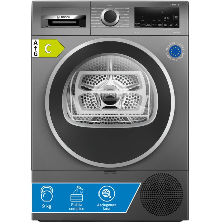 Bosch Serie 6 WQG243DRII sèche linge Pose libre Charge avant 9 kg Neuf - vue 2