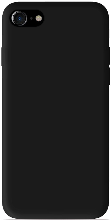 Coque silicone unie compatible Mat Noir Apple iPhone 7 Plus