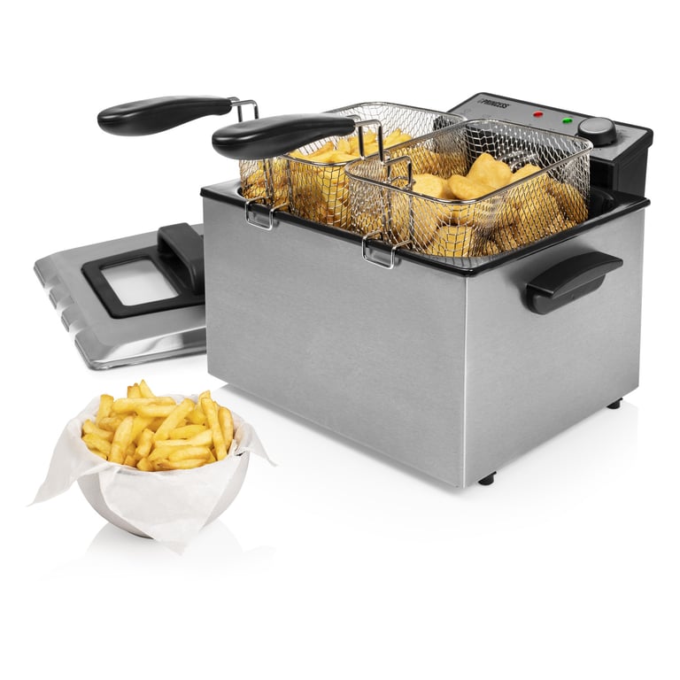 Princess Friteuse à huile – 5 – Habillage en acier inoxydable – – Zone froide pour une friture saine – Couvercle avec filtre et vitre – 185000 - vue 3