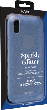 Guscio sottile glitterato per Apple iPhone X/XS, blu
