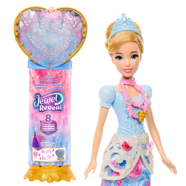 Poupée Cendrillon Jewel Reveal – 8 Surprises et Boîte à Bijoux - vue 4