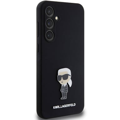 Funda Karl Lagerfeld de silicona con broche metálico para Galaxy S23 FE, negro