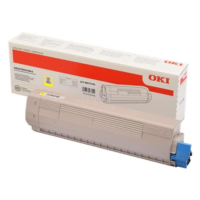 Toner laser OKI 46471101 C823 C833 C843 7 000 pages Jaune Gelb Neuf - vue 2