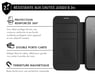 Folio renforcé MagSafe iPhone 15 2m Noir + Garantie à vie Force Case