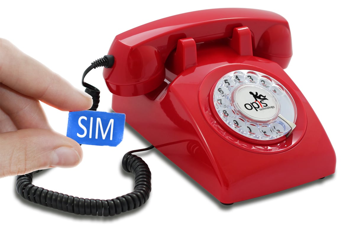 Opis 60s Mobile: telephone vintage fixe gsm 2G rétro avec cadran