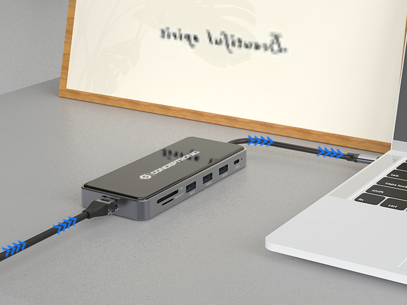 Conceptronic DONN15G station d'accueil Avec fil USB 3.2 Gen 1 3.1 Gen 1 Type C Neuf - vue 3