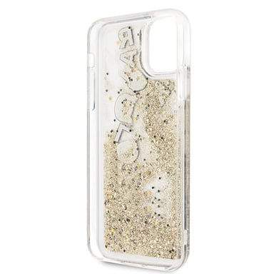 Funda Karl Lagerfeld Bling Bling con dijes flotantes para Apple iPhone 11 Pro Max, Dorada