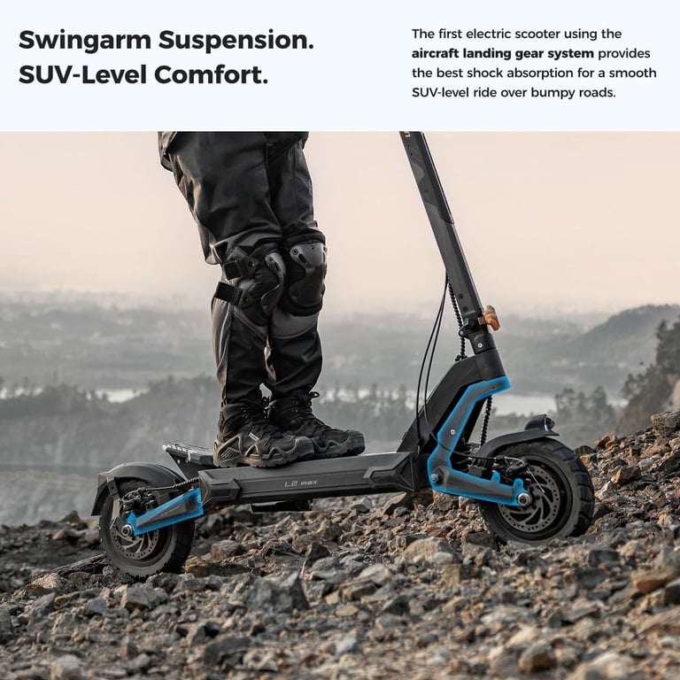 Trottinette Électrique Pliable Ausom L2 Max à Moteurs Doubles Moteurs *2 Système de Train d'Atterrissage d'Avion Pneus Tubeless 10 X3 Neuf - vue 3