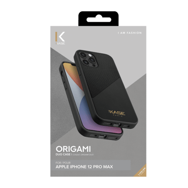 Custodia Origami Duo per Apple iPhone 12 Pro Max, nero urbano