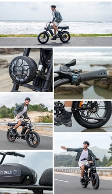 Bicicleta de montaña eléctrica ENGWE M1 de 20 pulgadas con batería de 48 V y 28,6 Ah
