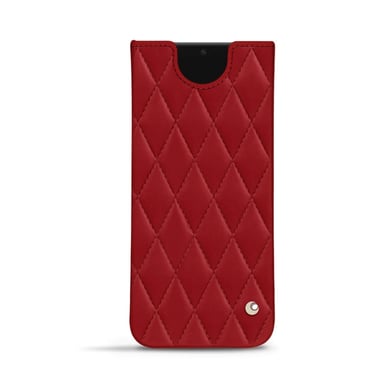 Pochette cuir Samsung Galaxy S21+ - Pochette - Rouge - Cuir lisse couture