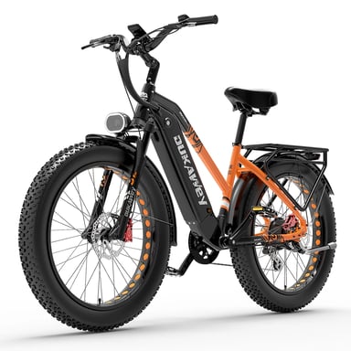 VéLo Électrique DM530PLUS | Moteur 1000W | Batterie 52V 20Ah | Pneus 26 Pouces | Vitesse Max 52 km/h | Autonomie 60-70 km | NoirOrange