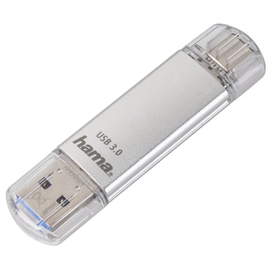Hama C-Laeta lecteur USB flash 32 Go USB Type-A / USB Type-C 3.2 Gen 1 (3.1 Gen 1) Argent