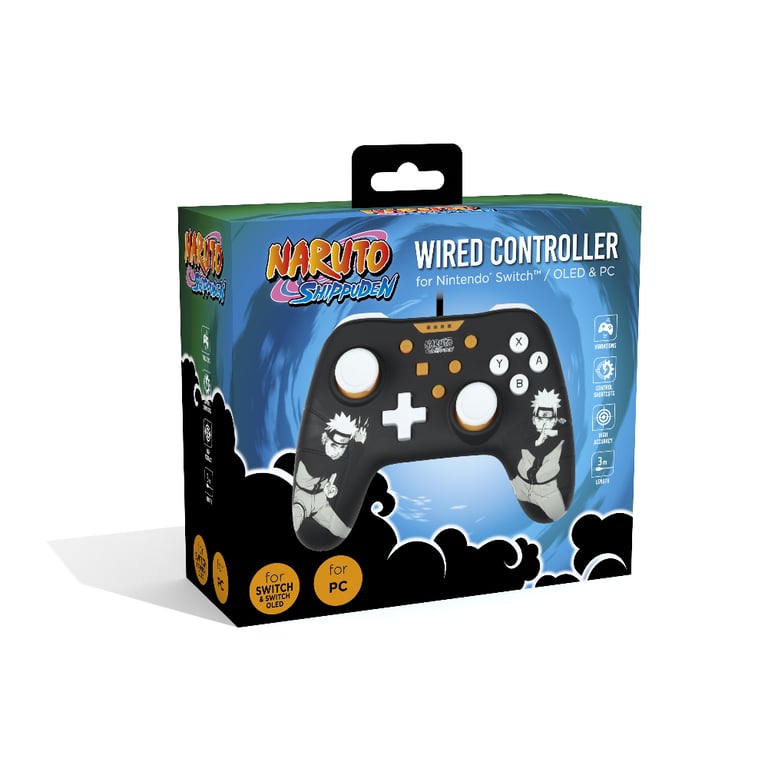 Konix Naruto Manette filaire noire - Neuf