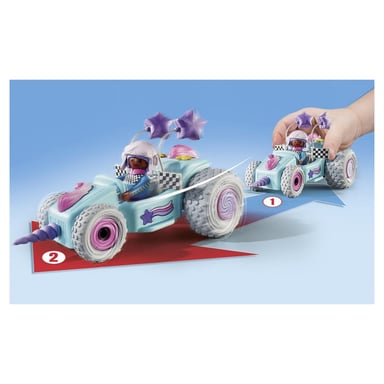 J71635 Funstars - Juego de Unicornio y Go-Kart para Niñas