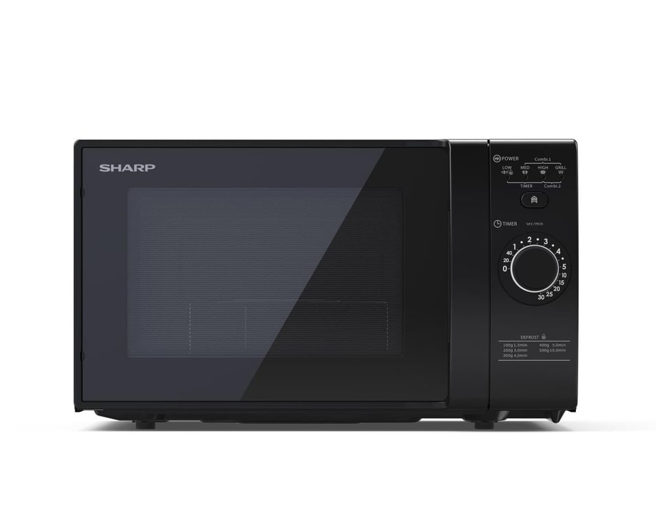 Micro-Ondes Sharp YC-GG02E-B – 700W, Gril 1000W, 3 Niveaux, Plateau 24,5 cm - vue 3