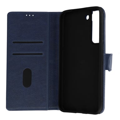 Funda para Samsung Galaxy S22 Tarjetero Soporte Vídeo Azul
