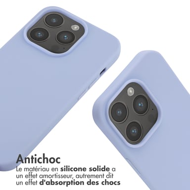 imoshion Coque en silicone avec cordon pour Apple iPhone 14 Pro - Violet