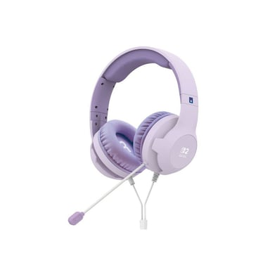 Casque Gaming - Filaire - Nintendo Switch 2 - Micro flexible - Lavande