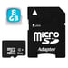 Carte Micro SD 8 Go + Adaptateur Carte SD Classe 10 Smartphone Extension Mémoire YONIS