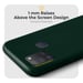 Funda de silicona Moozy Minimalist Series para Samsung A21s, verde medianoche - Acabado mate fino y flexible en TPU