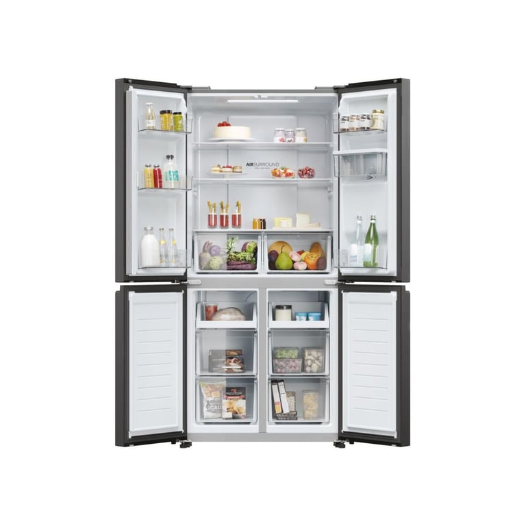 Haier Cube 83 Serie 3 HCR3818EWPT frigo américain Pose libre 463 L E Anthracite - Neuf