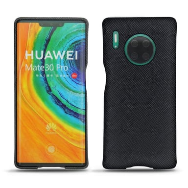 Funda de piel Huawei Mate 30 Pro - Tapa trasera - Negro - Piel saffiano