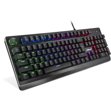 Inter-Tech NK-2000ME teclado Juego USB QWERTZ Negro