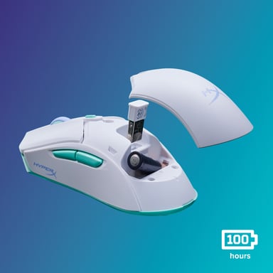 HyperX Pulsefire Haste 2 Core sf - Souris gamer (blanc/vert/violet)