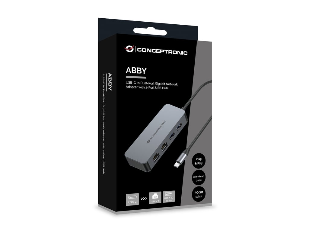 Conceptronic ABBY24G station d'accueil Avec fil USB 3.2 Gen 1 3.1 Gen 1 Type C Neuf - vue 3