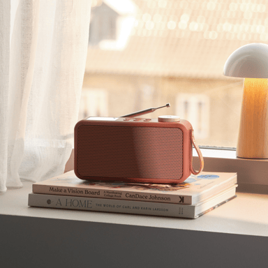 KREAFUNK aTUNE 2 Radio DAB+ Bluetooth – Réveil, enceinte 15W, son stéréo, radio numérique, design premium, multifonction  -Terracotta