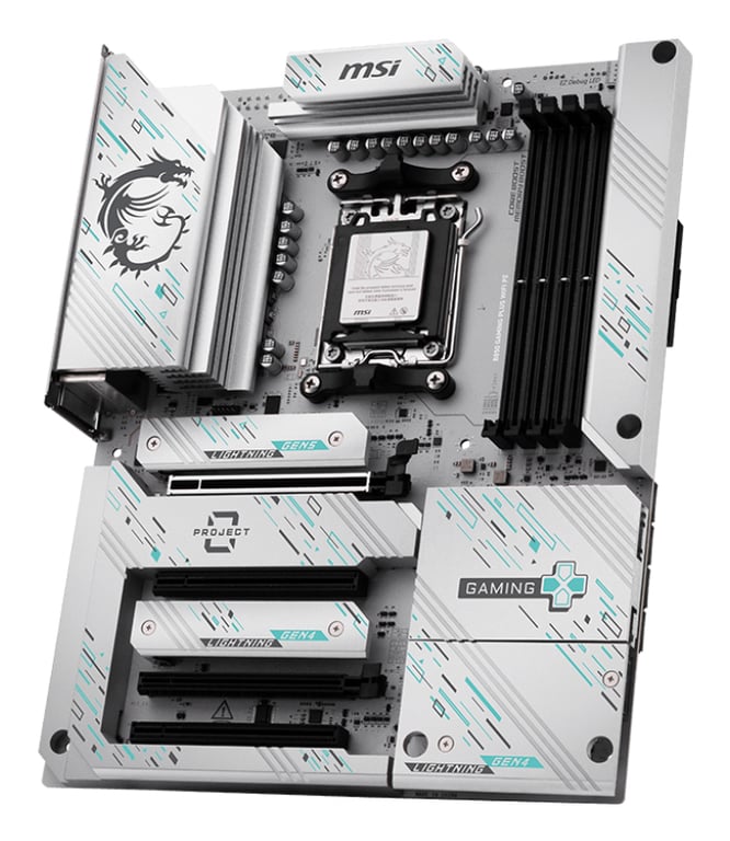 MSI B850 GAMING PLUS WIFI PZ Project Zero - vue 5