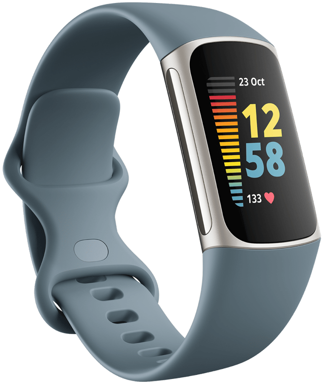 Fitbit Charge 5 Bracelet connecté Noir, Bleu