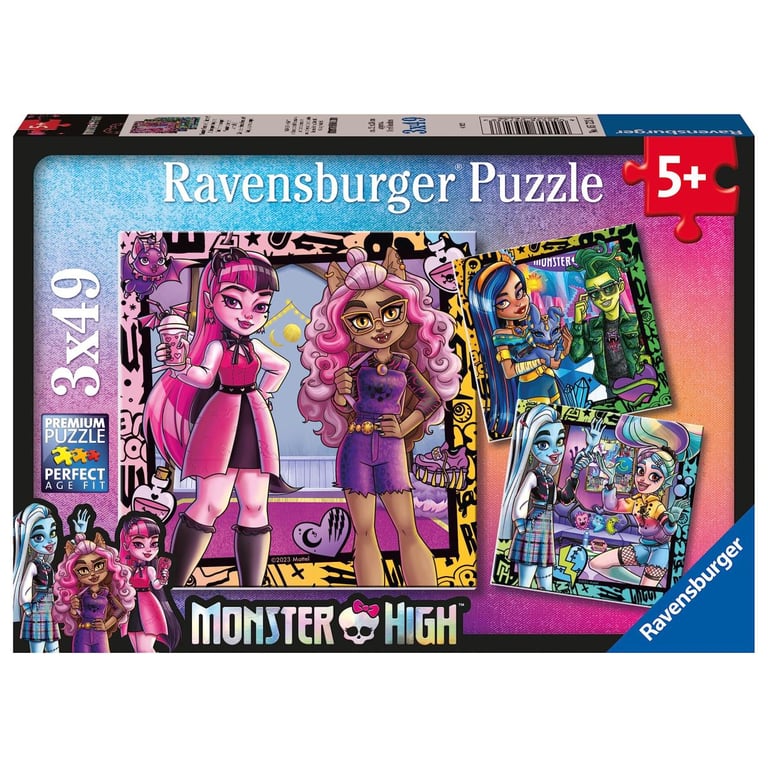 Ravensburger Coffret Puzzles Monster High 3x49 pièces - vue 2