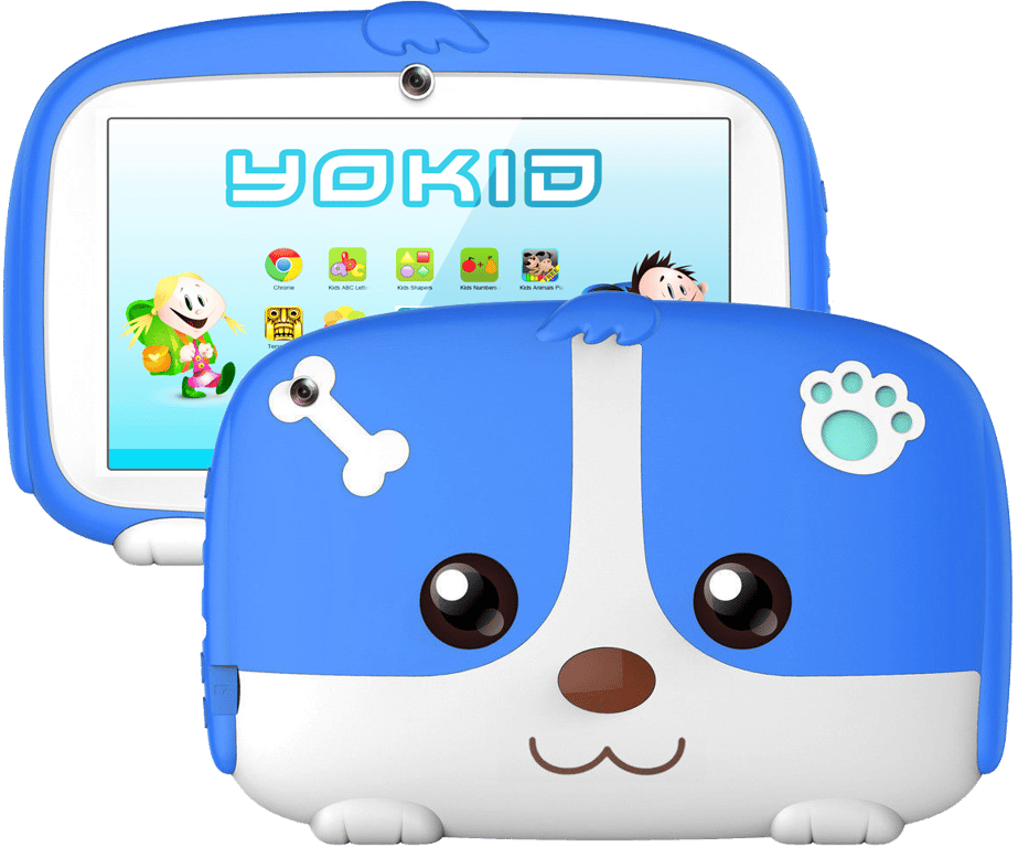 Tablette Educative Enfant Yokid Android 6.0 Quad Core 1GB Ram Wifi 8Go Rom Bleu Plastique YONIS