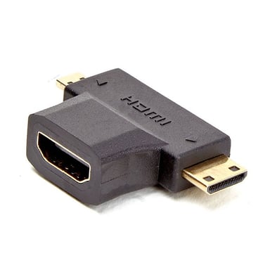 D2 Diffusion D2ADPMICROMINIScambiatore di genere del cavo HDMI Tipo A (Standard) Mini-HDMI + Micro-HDMI Nero