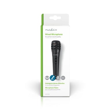 Microphone Cardioïde Filaire avec Câble Détachable et Interrupteur Noir