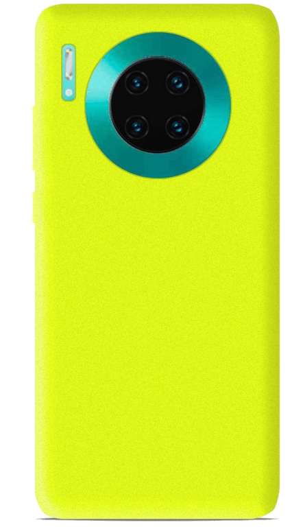 Coque silicone unie compatible Mat Jaune Huawei Mate 30