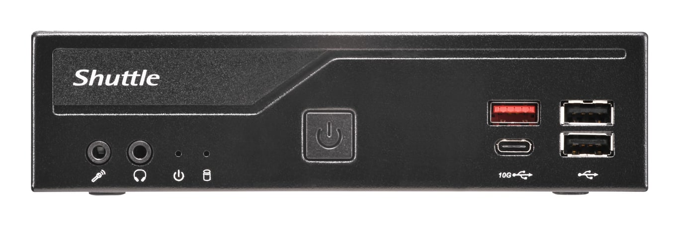 Shuttle Slim PC DH810 S1851 1x HDMI 2.1 1x DP 1x USB C DP 1x 2.5 2x .2 2x LAN Intel 1G + 2.5G 2x COM fonctionnement permanent 247 attaches VESA Neuf - vue 2