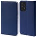 Moozy Étui Portefeuille pour Samsung A53 5G, Bleu Foncé Carbone - Étui à Rabat avec Bordure Métallique, Fermeture Magnétique, Flip Cover avec Porte-Cartes et Fonction Béquille