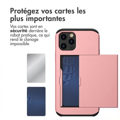 imoshion Coque arrière avec porte-cartes pour Apple iPhone 12 (Pro) - Rose Doré