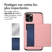 imoshion Coque arrière avec porte-cartes pour Apple iPhone 12 (Pro) - Rose Doré