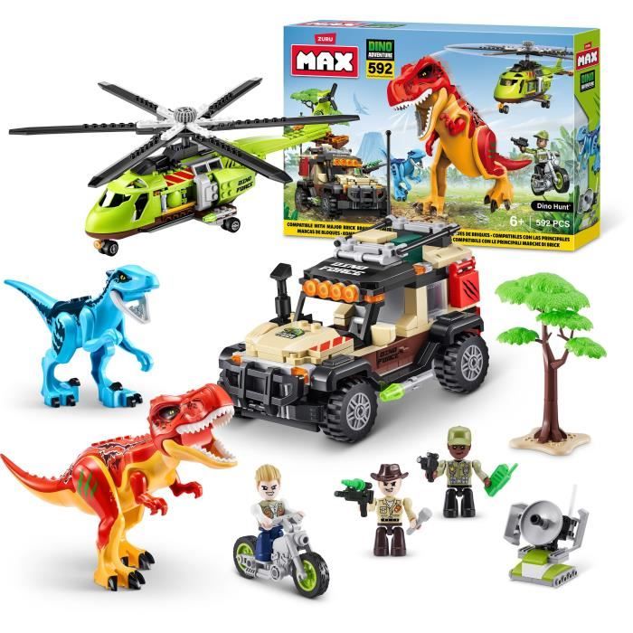 Set de Construction ZURU Dino Adventure Dino Hunt 592 pièces Aventure préhistorique avec dinosaures et véhicules - vue 2
