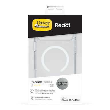 OtterBox React MagSafe Series per Apple iPhone 17 Pro Max, trasparente Apple (brand) iPhone 17 Pro Max