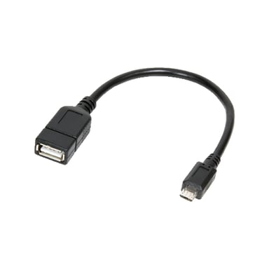 Cavo adattatore da USB a micro USB MF di LogiLink (nero)