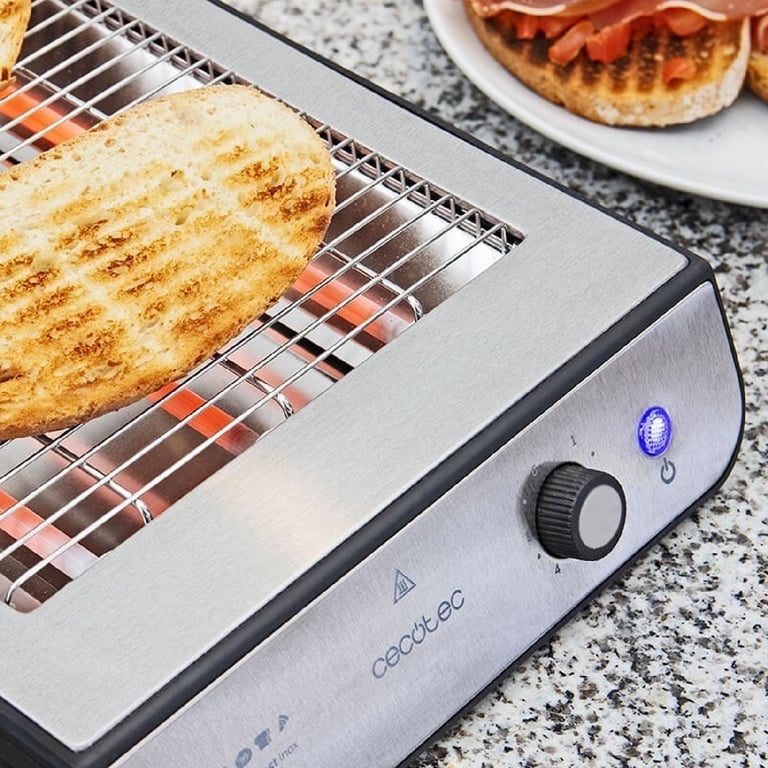 Grille-Pain Cecotec Turbo EasyToast – 900 W, 3 Résistances Quartz, 6 Niveaux de Puissance - vue 10