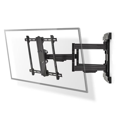 Nedis Montage TV mural mouvement intégral 37 - 80 ' Poids d'écran maximal pris en charge: 70 kg Inclinable Rotatif Distance minimale du mur: 70 mm Distance maximale du mur: 800 mm 6 Point(s) de Pivot Acier Noir - Neuf