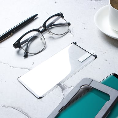 JAYM - Vetro protettivo premium per Samsung Galaxy S21+ - Incurvo 3D con contorno nero - Garanzia a vita rinforzato 9H Ultra Resistente Compatibile con il sensore sonico Applicatore personalizzato incluso