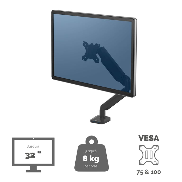 Fellowes Bras porte écran simple Platinum Series - vue 7