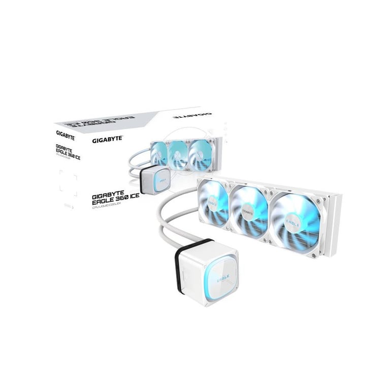 GIGABYTE EAGLE 360 ICE Système de Refroidissement Liquide pour CPU 3x120mm Ventilateurs ARGB écran LCD couleur DAISY CHAIN Compatible Intel LGA 1851 et AMD AM5 - vue 8